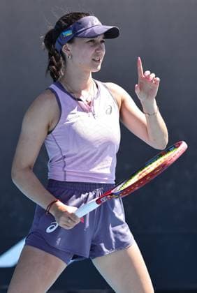 Eva Lys, GER, during second round of 2025 Australian Open in Melbourne, 16 01 2025