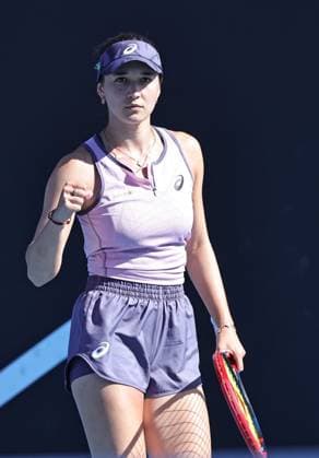 Eva Lys, GER, during second round of 2025 Australian Open in Melbourne, 16 01 2025