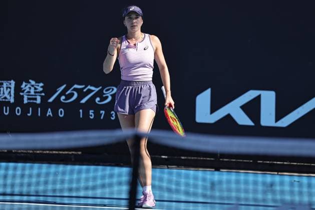 Eva Lys, GER, during second round of 2025 Australian Open in Melbourne, 16 01 2025