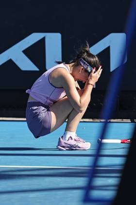 Eva Lys, GER, after second round of 2025 Australian Open in Melbourne, 16 01 2025