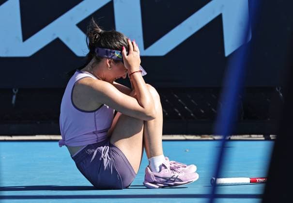 Eva Lys, GER, after second round of 2025 Australian Open in Melbourne, 16 01 2025