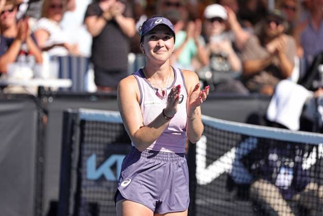 Eva Lys, GER, after second round of 2025 Australian Open in Melbourne, 16 01 2025