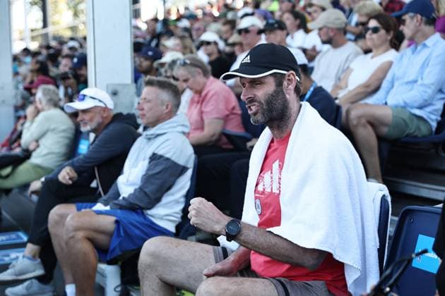Vladimir Lys, GER, coach of Eva Lys, during second round of 2025 Australian Open in Melbourne, 16 01 2025