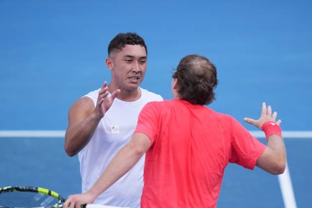 Tennis 2025: Australian Open Day 5 January 16, 2025: ALEX MICHELSEN of the USA defeated JAMES MCCABE of Australia on Court 3 in a Men s Singles 2nd round match on day 5 of the 2025 Australian Open in Melbourne, Australia. Sydney Low Cal Media(Credit Image: Â Sydney Low Cal Sport Media) Melbourne Victoria Australia EDITORIAL USE ONLY Copyright: xx ZUMA-20250116_faf_c04_046.jpg SydneyxLowx csmphotothree345352