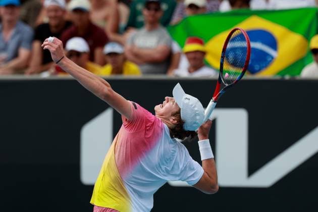 Joao Fonseca BRA , Australian Open 2024, Melbourne Park, Melbourne, Victoria, Australia Copyright: xJuergenxHasenkopfx