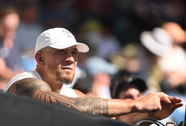 TENNIS AUSTRALIAN OPEN, Sonny Bill Williams looks on to James McCabe of Australia during his round 2 match against Alex Michelsen of USA during the 2025 Australian Open at Melbourne Park in Melbourne, Thursday, January 16, 2025. ( NO ARCHIVING, EDITORIAL USE ONLY, NO USE IN BOOKS WITHOUT CONSENT MELBOURNE VICTORIA AUSTRALIA  Copyright: xLUKASxCOCHx 20250116191990282850