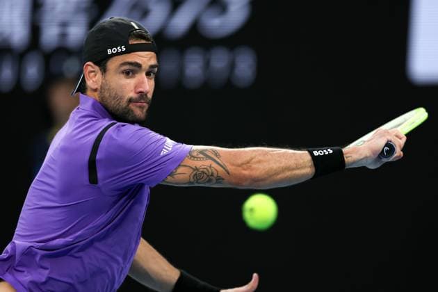 Matteo Berrettini during his second round match Australian Open, Day Five, Tennis, Melbourne Park, Melbourne, Australia - 16 Jan 2025  Copyright: xEllaxLing Shutterstockx 15102040ej