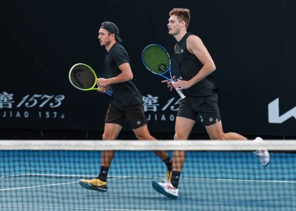 Jakob Schnaitter Kappe and Mark Wallner, Mens Doubles, Men s Doubles, Australian Open 2024, Melbourne Park, Melbourne, Victoria, Australia Copyright: xJuergenxHasenkopfx
