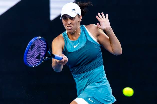 MELBOURNE, VIC - JANUARY 16: Madison Keys of the United States of America in action during Round 2 of the 2025 Australian Open on January 16 2025, at Melbourne Park in Melbourne, Australia. (Photo by Jason Heidrich Icon Sportswire) TENNIS: JAN 16 Australian Open EDITORIAL USE ONLY Icon250116170