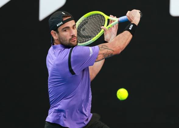 Matteo Berrettini ITA , Australian Open 2024, Melbourne Park, Melbourne, Victoria, Australia Copyright: xJuergenxHasenkopfx