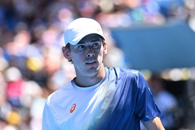 Australian Open - Mens Singles - Round 2 Alex De Minaur (AUS) during his second match at the 2025 Australian Open at Melbourne Park in Melbourne, AUSTRALIA, on January 16, 2025. Photo by Corinne Dubreuil ABACAPRESS.COM Melbourne Australia  Copyright: xDubreuilxCorinne ABACAx