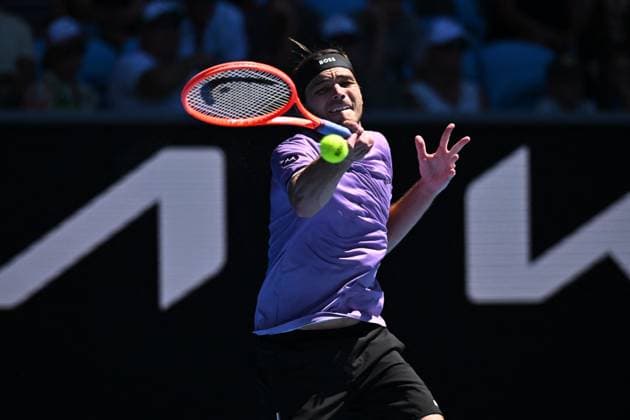 Australian Open - Mens Singles - Round 2 Taylor Fritz (USA) during his second match at the 2025 Australian Open at Melbourne Park in Melbourne, AUSTRALIA, on January 16, 2025. Photo by Corinne Dubreuil ABACAPRESS.COM Melbourne Australia  Copyright: xDubreuilxCorinne ABACAx