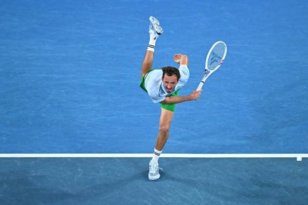 Australian Open - Mens Singles - Round 2 Daniil Medvedev (RUS) during his second match at the 2025 Australian Open at Melbourne Park in Melbourne, AUSTRALIA, on January 16, 2025. Photo by Corinne Dubreuil ABACAPRESS.COM Melbourne Australia  Copyright: xDubreuilxCorinne ABACAx