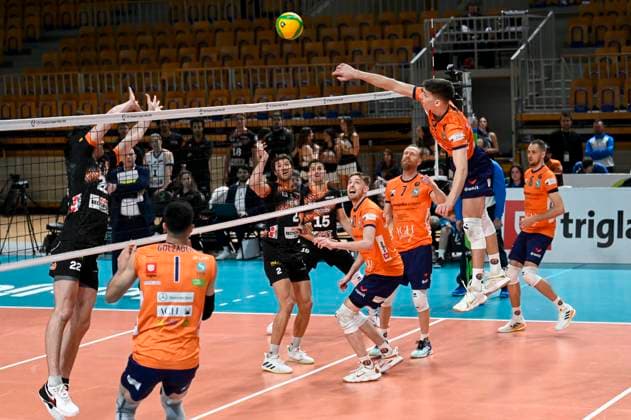 Volleyball 16.01.2025 ACH Volley - Berlin Volleys, European Champions League, Round 5, Tivoli, Ljubljana, Slovenia  Copyright: xNikxErikxNeubauerx 1601nen_05