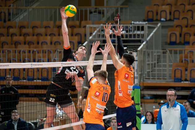 Hanes J Volleyball 16.01.2025 ACH Volley - Berlin Volleys, European Champions League, Round 5, Tivoli, Ljubljana, Slovenia  Copyright: xNikxErikxNeubauerx 1601nen_17