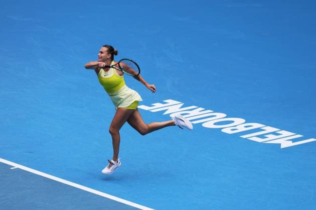 Aryna Sabalenka hits a forehand Australian Open, Day Six, Tennis, Melbourne Park, Melbourne, Australia - 17 Jan 2025  Copyright: xRachelxBach Shutterstockx 15102642o