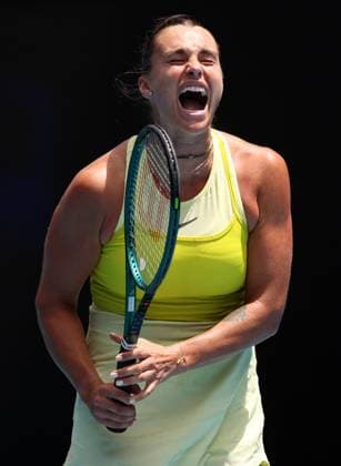 Aryna Sabalenka of Belarus screams celebrating Australian Open, Day Six, Tennis, Melbourne Park, Melbourne, Australia - 17 Jan 2025  Copyright: xEllaxLing Shutterstockx 15102041n