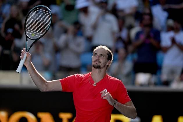 TENNIS AUSTRALIAN OPEN, Alexander Zverev of Germany celebrates his round three win over Jacob Fearnley of Great Britian during the 2025 Australian Open at Melbourne Park in Melbourne, Friday, January 17, 2025. ( NO ARCHIVING, EDITORIAL USE ONLY, NO USE IN BOOKS WITHOUT CONSENT MELBOURNE VICTORIA AUSTRALIA  Copyright: xLUKASxCOCHx 20250117196627086624