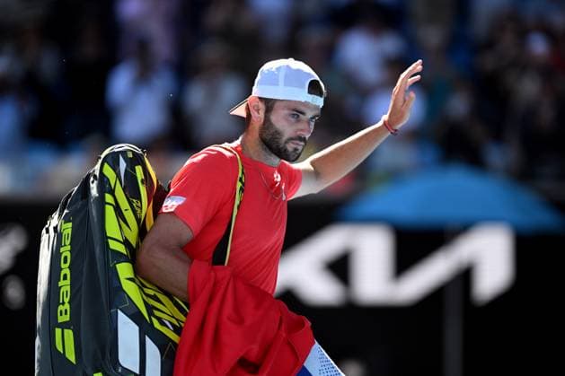 TENNIS AUSTRALIAN OPEN, Jacob Fearnley of Great Britian following his round three loss to Alexander Zverev of Germany during the 2025 Australian Open at Melbourne Park in Melbourne, Friday, January 17, 2025. ( NO ARCHIVING, EDITORIAL USE ONLY, NO USE IN BOOKS WITHOUT CONSENT MELBOURNE VICTORIA AUSTRALIA  Copyright: xLUKASxCOCHx 20250117114823601650