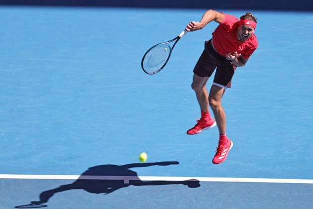 Alexander Zverev, GER, during third round of 2025 Australian Open in Melbourne, 17 01 2025