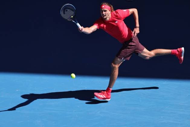 Alexander Zverev, GER, during third round of 2025 Australian Open in Melbourne, 17 01 2025