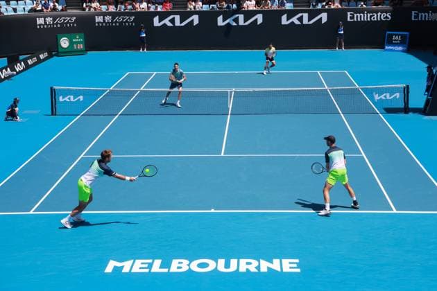 Kevin Krawietz und Tim Puetz, Herren Doppel, Men s Doubles, Australian Open 2025, Melbourne Park, Melbourne, Victoria, Australia.. Copyright: xJuergenxHasenkopfx