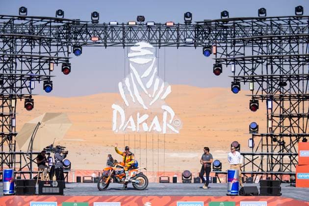DAKAR 2025 - CEREMONY AND FINISH PODIUM 21 DOVEZE Mathieu (fra), KTM, BAS World KTM Racing Team, FIM W2RC, Rally2, action during the Ceremony and Finish Podium of the Dakar 2025 on January 17, 2025 in Subaytah, Saudi Arabia - SubaytahSaudi Arabia  Copyright: xJULIENxDELFOSSEx