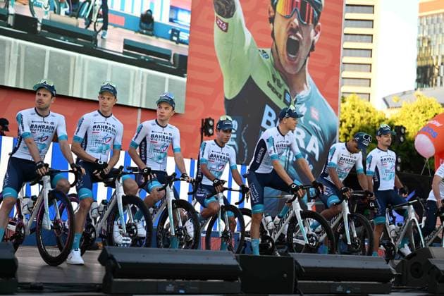 17-01-2025 Presentazione Squadre Tour Down Under 2025; 2025, Bahrain - Victorious; Adelaide; 