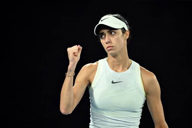 TENNIS AUSTRALIAN OPEN, Olga Danilovic of Serbia reacts during her round three match against Jessica Pegula of USA during the 2025 Australian Open at Melbourne Park in Melbourne, Friday, January 17, 2025. ( NO ARCHIVING, EDITORIAL USE ONLY, NO USE IN BOOKS WITHOUT CONSENT MELBOURNE VICTORIA AUSTRALIA  Copyright: xJAMESxROSSx 20250117161123542484