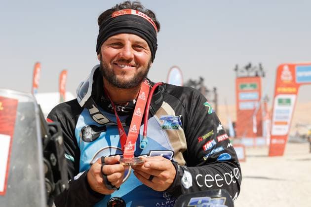 DAKAR 2025 - STAGE 12 BARNARD Dwain (zaf), KTM, Nomade Racing, FIM W2RC, Rally2, portrait during the Stage 12 of the Dakar 2025 on January 17, 2025 around Subaytah, Saudi Arabia - SubaytahSaudi Arabia  Copyright: xFREDERICxLExFLOCxHx