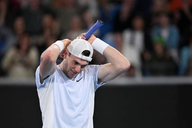 TENNIS AUSTRALIAN OPEN, Jack Draper of Great Britain reacts during his round three match against Aleksandar Vukic of Australia during the 2025 Australian Open at Melbourne Park in Melbourne, Friday, January 17, 2025. ( NO ARCHIVING, EDITORIAL USE ONLY, NO USE IN BOOKS WITHOUT CONSENT MELBOURNE VICTORIA AUSTRALIA  Copyright: xLUKASxCOCHx 20250117119069466268