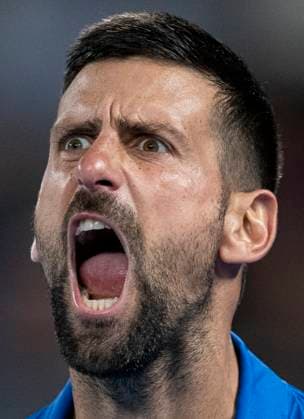 (250117) -- MELBOURNE, Jan. 17, 2025 -- Novak Djokovic reacts during the men s singles 3rd round match between Novak Djokovic of Serbia and Tomas Machac of the Czech Republic at Australian Open tennis tournament in Melbourne, Australia, Jan. 17, 2025. ) (SP)AUSTRALIA-MELBOURNE-TENNIS-AUSTRALIAN OPEN-DAY 6 LuixSiuxWai 