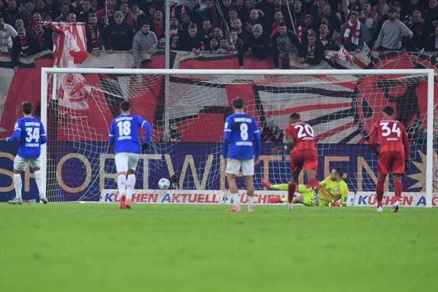 Soccer 2 Bundesliga 18 Matchday Fortuna Düsseldorf SV Darmstadt 98 on 17 01 2025 at Merkur Spiel Arena in Düsseldorf Goal for 2 1 by Kilian Julian Corredor Darmstadt DFL regulations prohibit any use of photographs as image sequences and or quasi video xRx