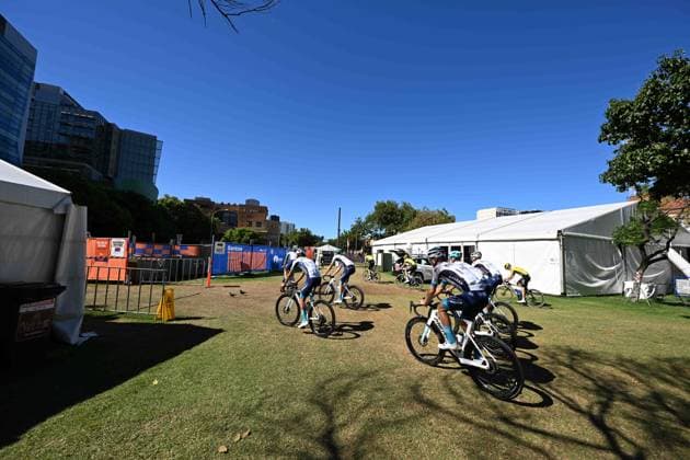 18-01-2025 Allenamento 6 Tour Down Under 2025; 2025, Bahrain - Victorious; Adelaide; 