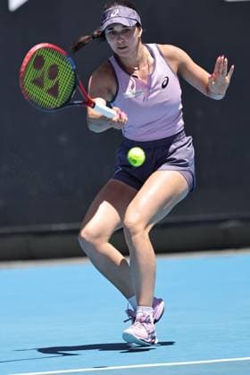 Eva Lys, GER, during third round of 2025 Australian Open in Melbourne, 18 01 2025
