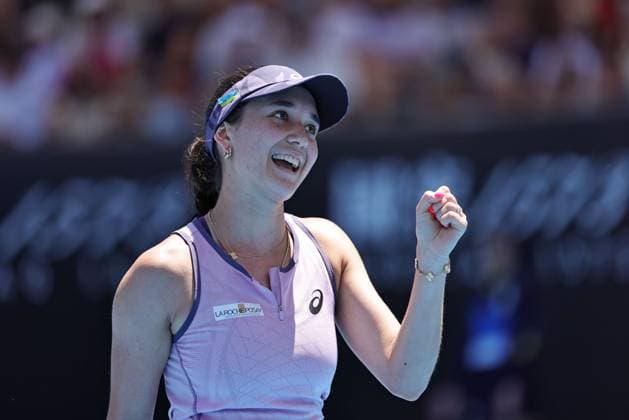 Eva Lys, GER, after third round of 2025 Australian Open in Melbourne, 18 01 2025