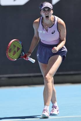 Eva Lys, GER, after third round of 2025 Australian Open in Melbourne, 18 01 2025