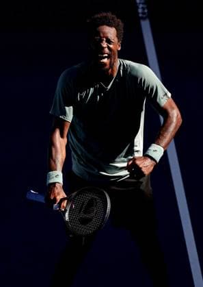Gael Monfils of France celebrates on match point Australian Open, Day Seven, Tennis, Melbourne Park, Melbourne, Australia - 18 Jan 2025  Copyright: xEllaxLing Shutterstockx 15105036ao