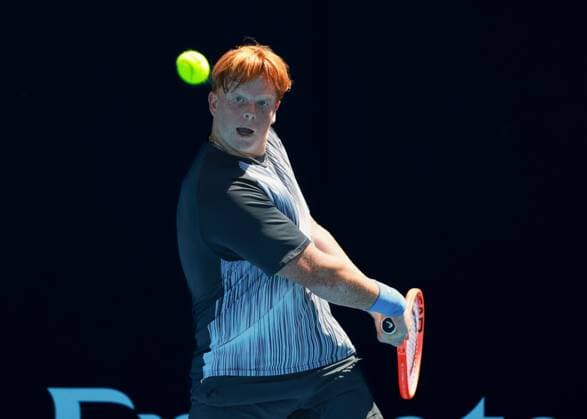Jamie Mackenzie GER , Boys Singles Boys Singles, Australian Open 2025, Melbourne Park, Melbourne, Victoria, Australia Copyright: xJuergenxHasenkopfx
