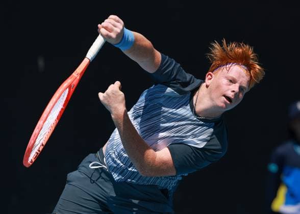 Jamie Mackenzie GER , Boys Singles Boys Singles, Australian Open 2025, Melbourne Park, Melbourne, Victoria, Australia Copyright: xJuergenxHasenkopfx