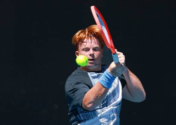 Jamie Mackenzie GER , Boys Singles Boys Singles, Australian Open 2025, Melbourne Park, Melbourne, Victoria, Australia Copyright: xJuergenxHasenkopfx