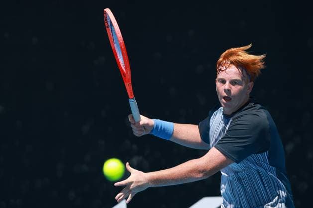 Jamie Mackenzie (GER), Jungen Einzel Boys Singles, Australian Open 2025, Melbourne Park, Melbourne, Victoria, Australia. Copyright: xJuergenxHasenkopfx