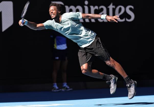 Gael Monfils, FRA, during third round of 2025 Australian Open in Melbourne, 18 01 2025