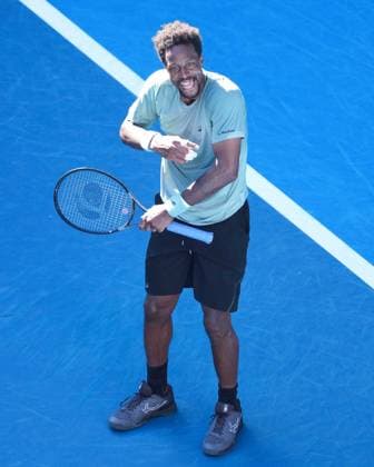 Tennis 2025: Australian Open Day 7 January 18, 2025: GAEL MONFILS of France celebrates after defeating 4th seed TAYLOR FRITZ of the USA on Margaret Court Arena in a Men s Singles 3rd round match on day 7 of the 2025 Australian Open in Melbourne, Australia. Sydney Low Cal Media(Credit Image: Â Sydney Low Cal Sport Media) Melbourne Victoria Australia EDITORIAL USE ONLY Copyright: xx ZUMA-20250118_faf_c04_054.jpg SydneyxLowx csmphotothree345826