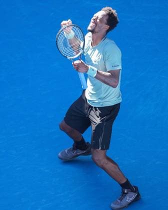 Tennis 2025: Australian Open Day 7 January 18, 2025: GAEL MONFILS of France celebrates after defeating 4th seed TAYLOR FRITZ of the USA on Margaret Court Arena in a Men s Singles 3rd round match on day 7 of the 2025 Australian Open in Melbourne, Australia. Sydney Low Cal Media(Credit Image: Â Sydney Low Cal Sport Media) Melbourne Victoria Australia EDITORIAL USE ONLY Copyright: xx ZUMA-20250118_faf_c04_048.jpg SydneyxLowx csmphotothree345832