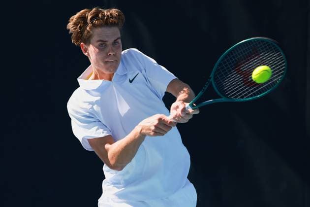 Tom Sickenberger GER , Boys Singles Boys Singles, Australian Open 2025, Melbourne Park, Melbourne, Victoria, Australia Copyright: xJuergenxHasenkopfx