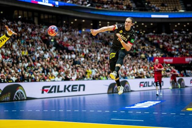Handball Herning 17 01 2025 IHF Handball World Championship preliminary round Switzerland SUI Germany GER Juri Knorr Germany, No 15