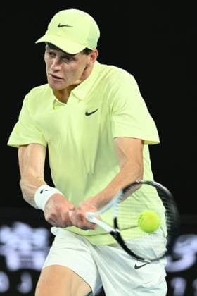 TENNIS AUSTRALIAN OPEN, Jannik Sinner of Italy during his round three win over Marcos Giron of USA during the 2025 Australian Open at Melbourne Park in Melbourne, Saturday, January 18, 2025. ( NO ARCHIVING, EDITORIAL USE ONLY, NO USE IN BOOKS WITHOUT CONSENT MELBOURNE VICTORIA AUSTRALIA  Copyright: xJOELxCARRETTx 20250118155792054691