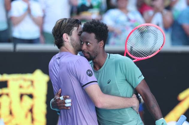 Jour 7 - Open de tennis d Australie à Melbourne GAEL MONTFILS (FR) lors du septième jour de l Open de tennis d Australie à Melbourne, Australie, le 18 janvier 2025. Nicolas Luttiau Bestimage Day 7 of the Australian Open tennis tournament in Melbourne, Australia, on January 18, 2025. Melbourne Australie  Copyright: x xNicolasxLuttiau Bestimagex xNicolasxLuttiau Bestimagex