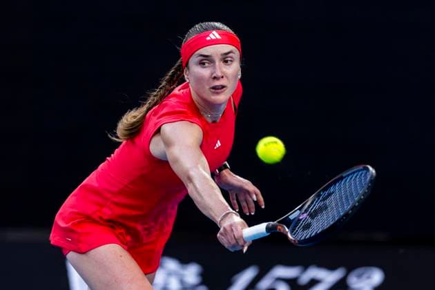MELBOURNE, VIC - JANUARY 18: Elina Svitolina of Ukraine in action during Round 3 of the 2025 Australian Open on January 18 2025, at Melbourne Park in Melbourne, Australia. (Photo by Jason Heidrich Icon Sportswire) TENNIS: JAN 18 Australian Open EDITORIAL USE ONLY Icon250118174